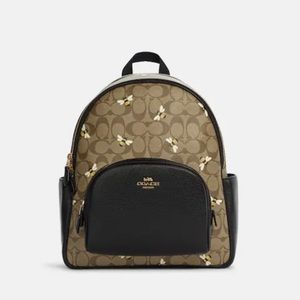 MAKE AN OFFER. 
Coach Signature Backpack in Bee Print
